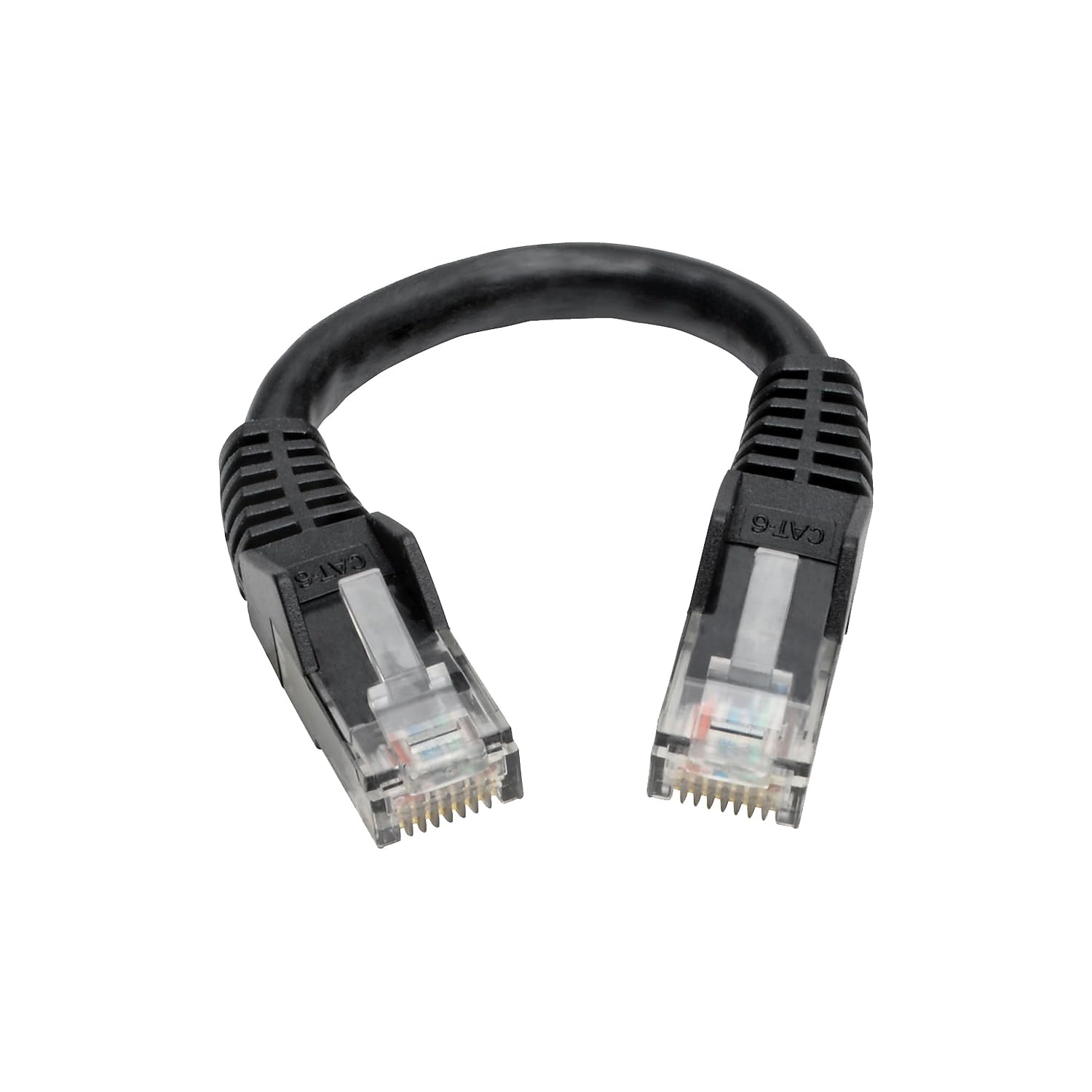 Tripp Lite Cat6 Gigabit Ethernet Snagless Molded Patch Cable, 24 Awg 550Mhz Premium Utp, Black Gbe Rj45 M/M 6In 6'' (N201 06N Bk