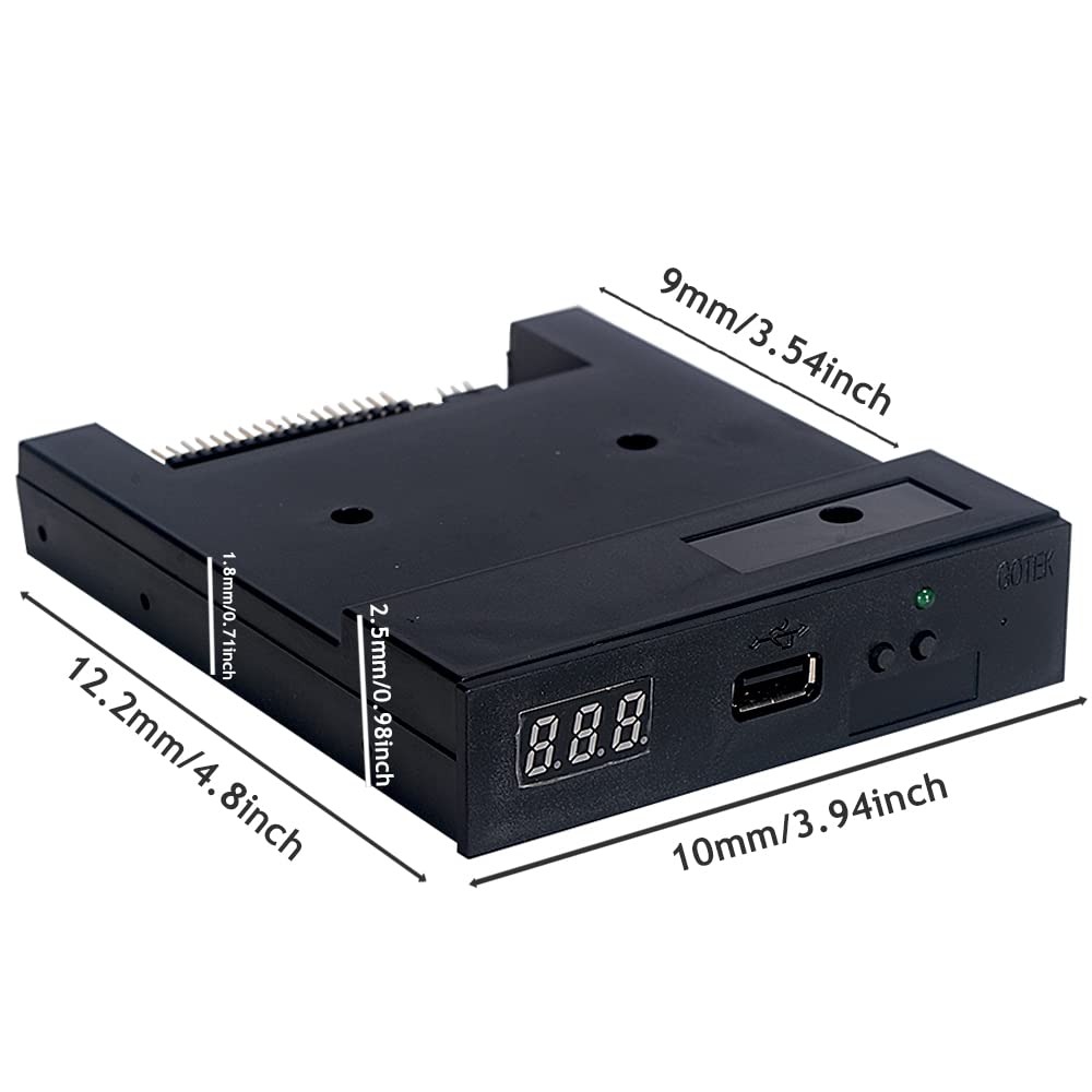 Gotek Sfr1M44 U100 3.5 Inch 1.44Mb Usb Ssd Floppy Drive Emulator Black