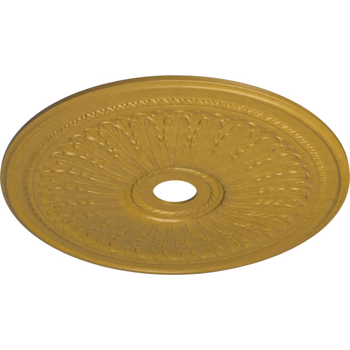 Ekena Millwork Cm29Oaigs Oakleaf Ceiling Medallion, 29 1/8''Od X 3 5/8''Id X 1''P, Hand Painted Iridescent Gold