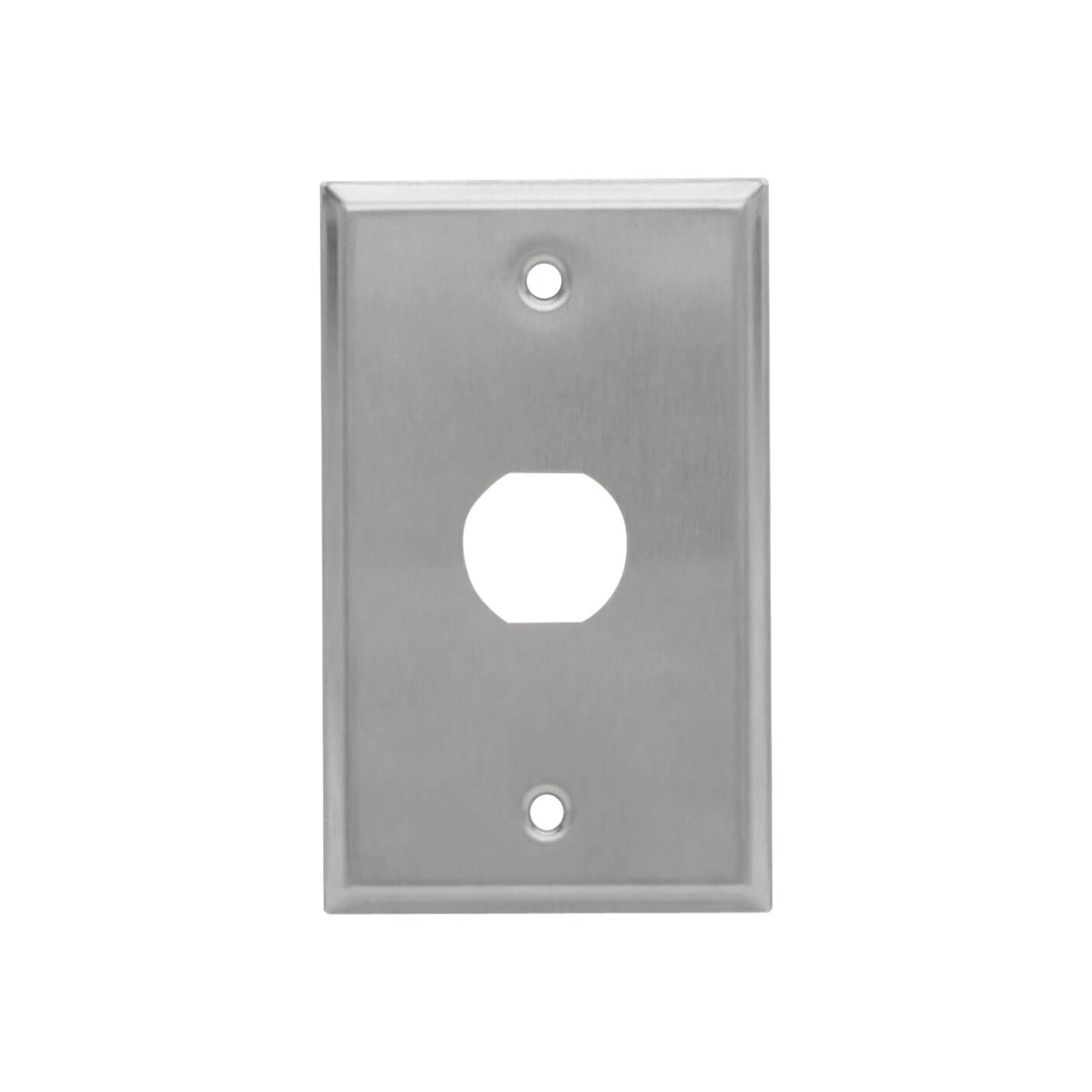 Tripp Lite RJ45 Bulkhead Wall Plate, 1 Cutout, Industrial, Metal - Stainless Steel, IP44, Single Gang, TAA (N206-FP01-IND)