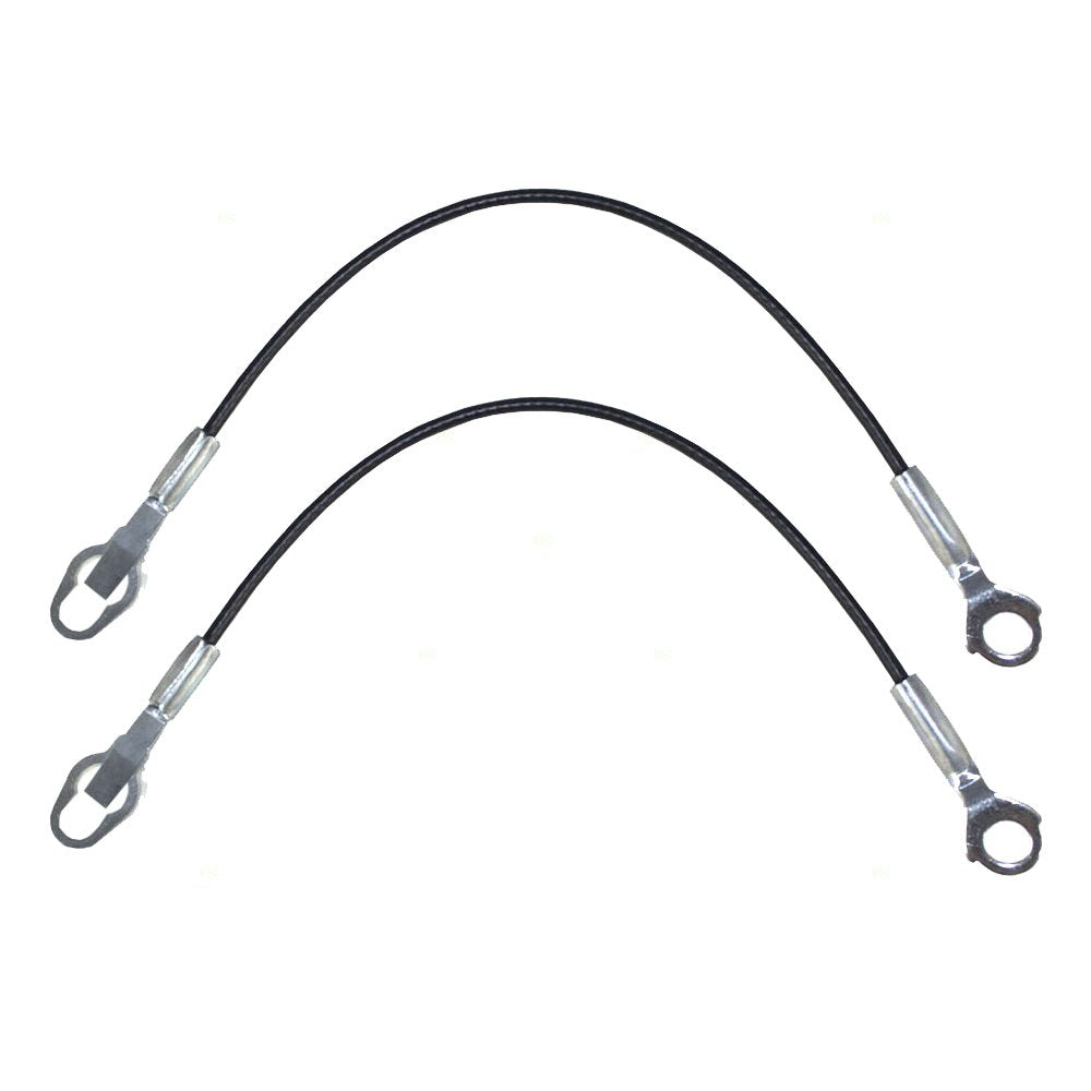 Brock Replacement Pair Set Rear Tailgate Liftgate Cables Compatible With 83 97 F Series Pickup Truck F7Tz 9943052 A