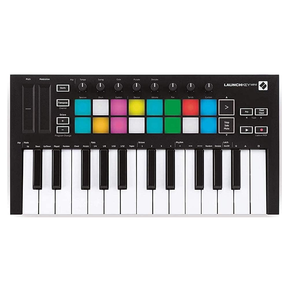 Novation Launchkey Mini [MK3] - Portable 25-Key, USB, MIDI Keyboard Controller with DAW Integration, Chord Mode, and Arpeggiator