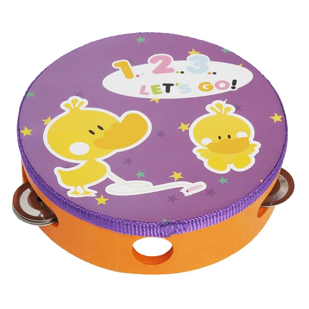 Wooden Tambourine Hand Bell Percusion Instrument For Kids Baby Toddler Musical Toys|Collectibles|Collectibles
