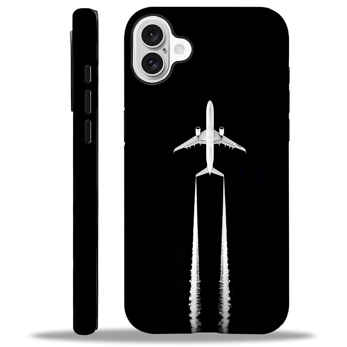 WANKBLC Compatible with iPhone 16 Plus Matte Case, Airplane Pilot Plane Aviation Pattern for Girl Full Body Design Soft Silicone