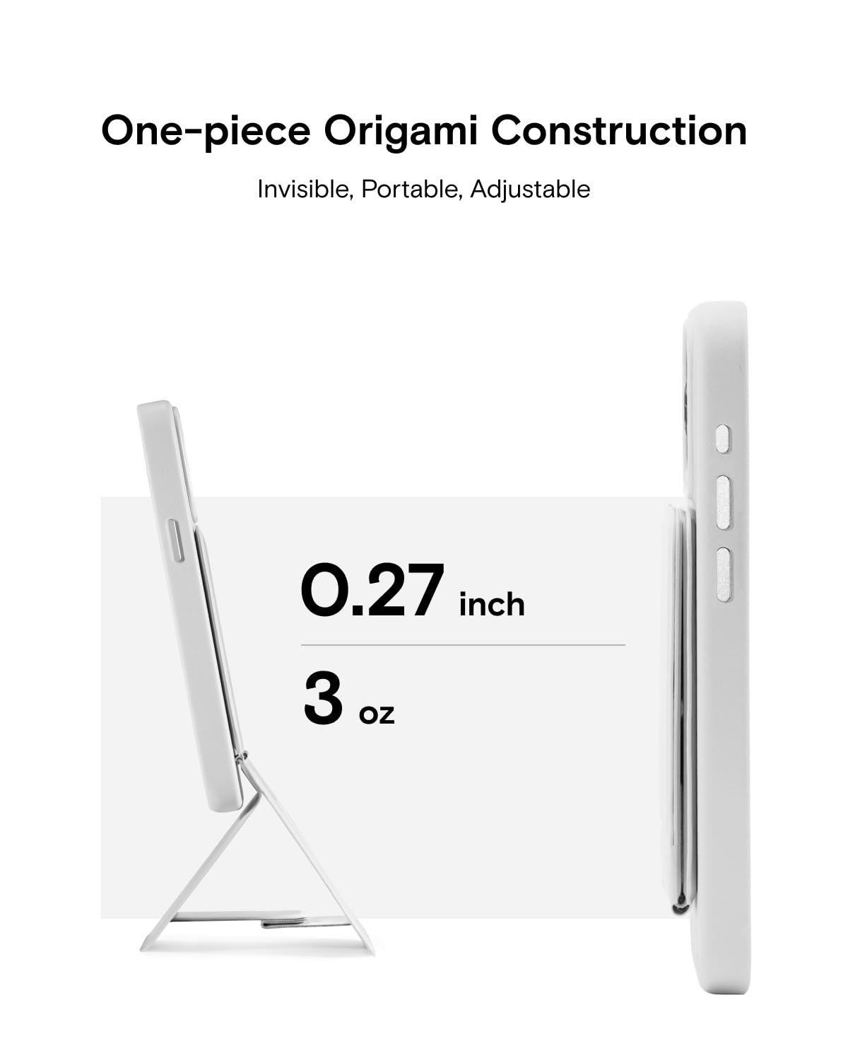 Moft Phone Tripod Stand Compatible With Iphone 16/15/14/13/12 Series, Angle Adjustment & Strong Magnets Movas Vegan Leather Invi