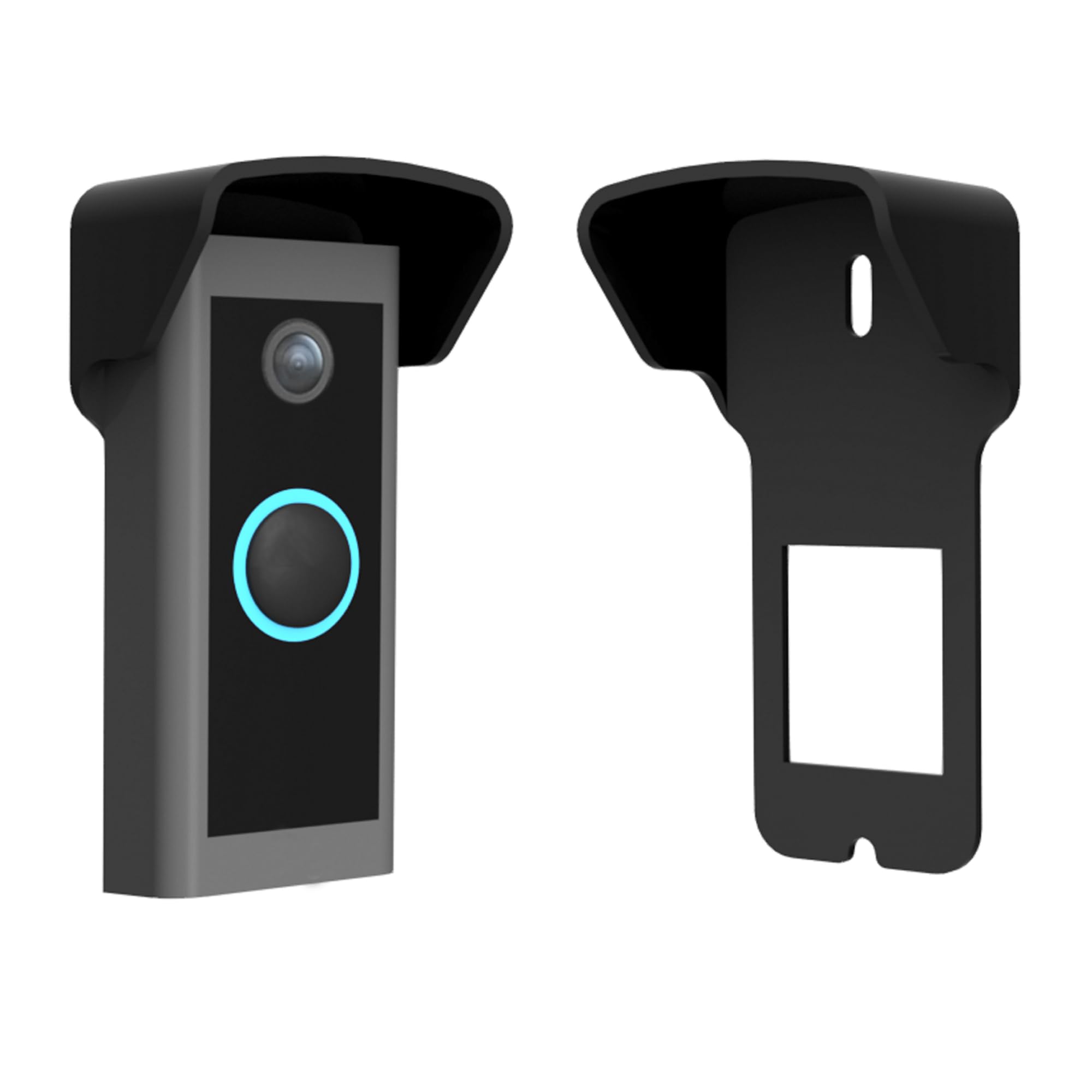 Mars Outpost Ringwired Cover Hood Shield For Rain Glare Sun Shade Protection, Black Plastic, Wall Mount