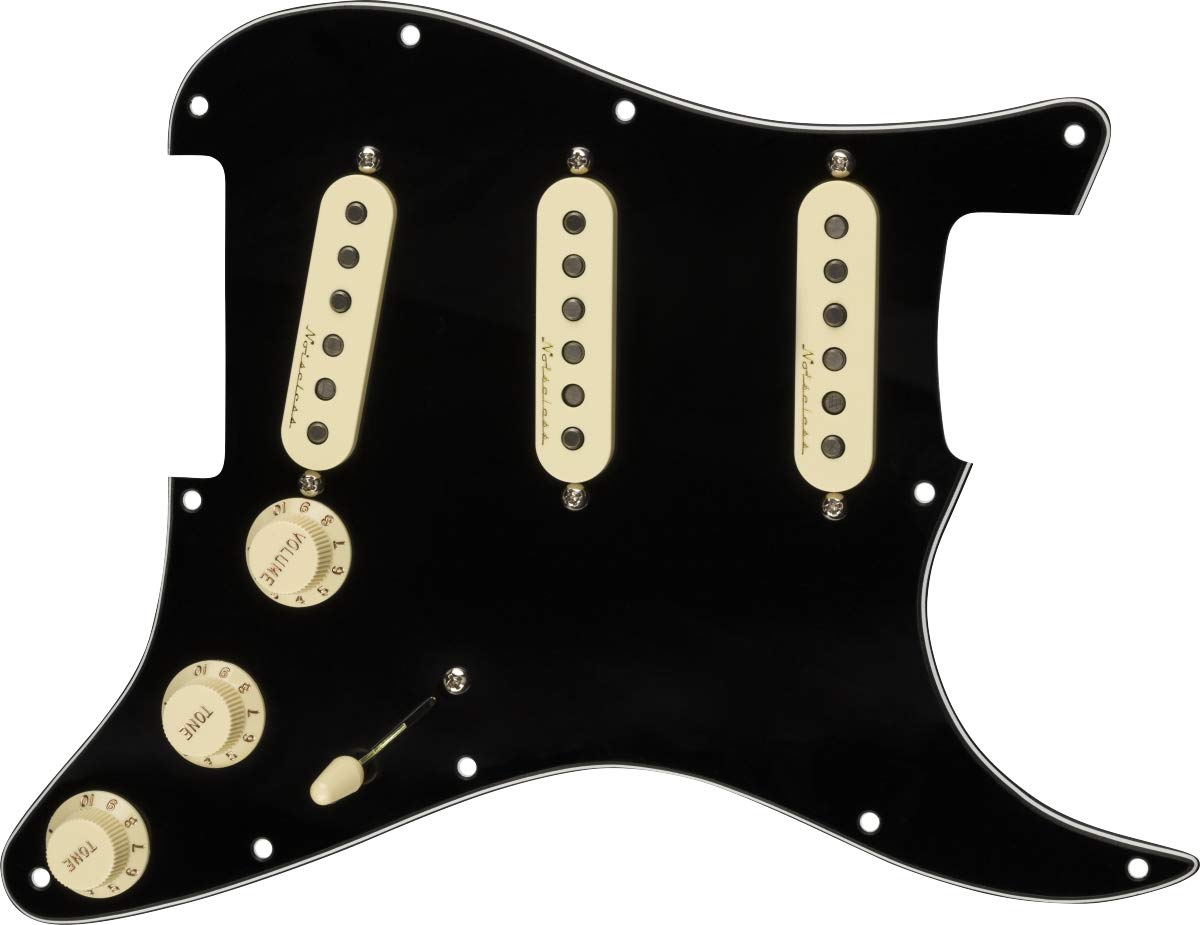 Fender Pre-Wired Strat Pickguard, Vintage Noiseless SSS Electric Guitar Electronics (0992344506)