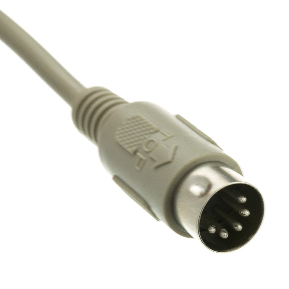 CableWholesale PS/2 to at Keyboard Adapter, MiniDin6 (PS/2) Female to Din5 (at) Male, 6 inch