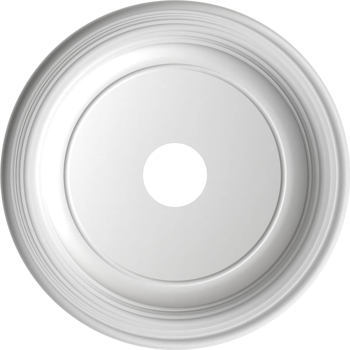 Ekena Millwork Cmp19Trcch Traditional Thermoformed Pvc Ceiling Medallion (Fits Canopies Up To 11 1/2''), 19''Od X 3 1/2''Id X 1