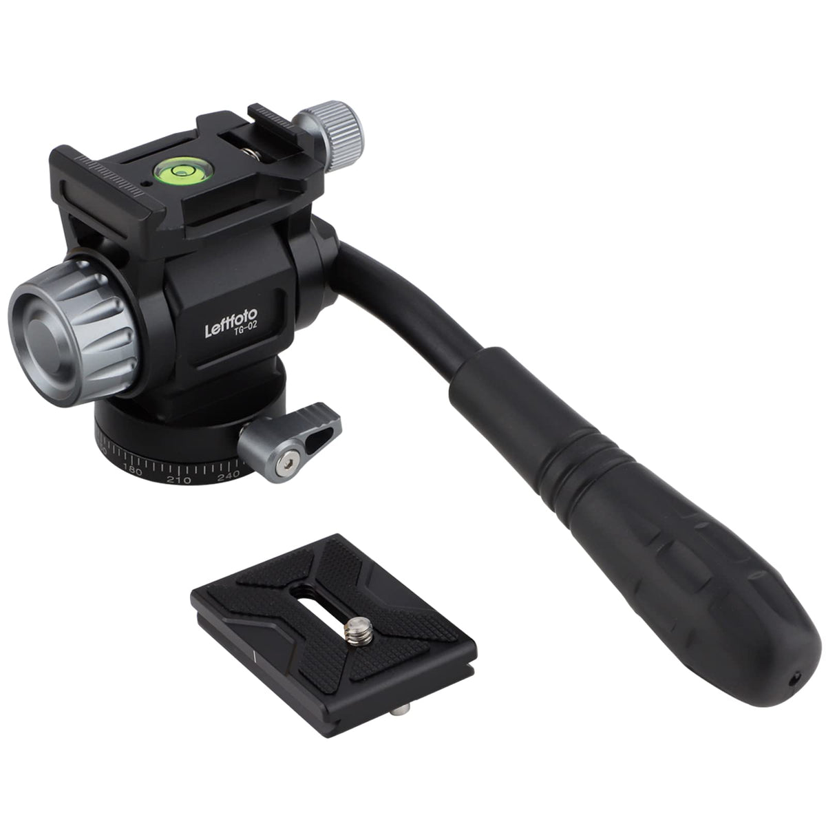 Leftfoto Mini Tripod Fluid Head Pan Tilt Head With Panoramic Ball Head And Arca Swiss Quick Release Plate,For Camera Tripod,Comp