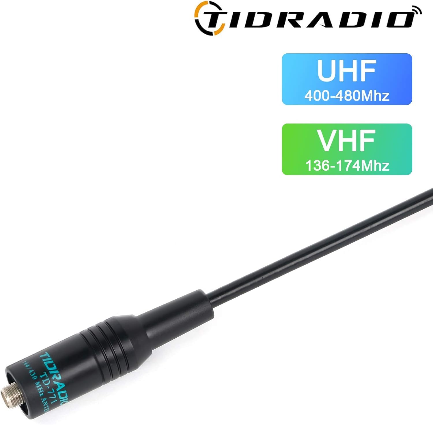 Tidradio Td 771 Antenna (2 Pack) Vhf/Uhf, Walkie Talkie Antenna 144/430Mhz Ham Radio Antenna For Baofeng Uv 5R, 5Rm, 5Rx, Td H8,