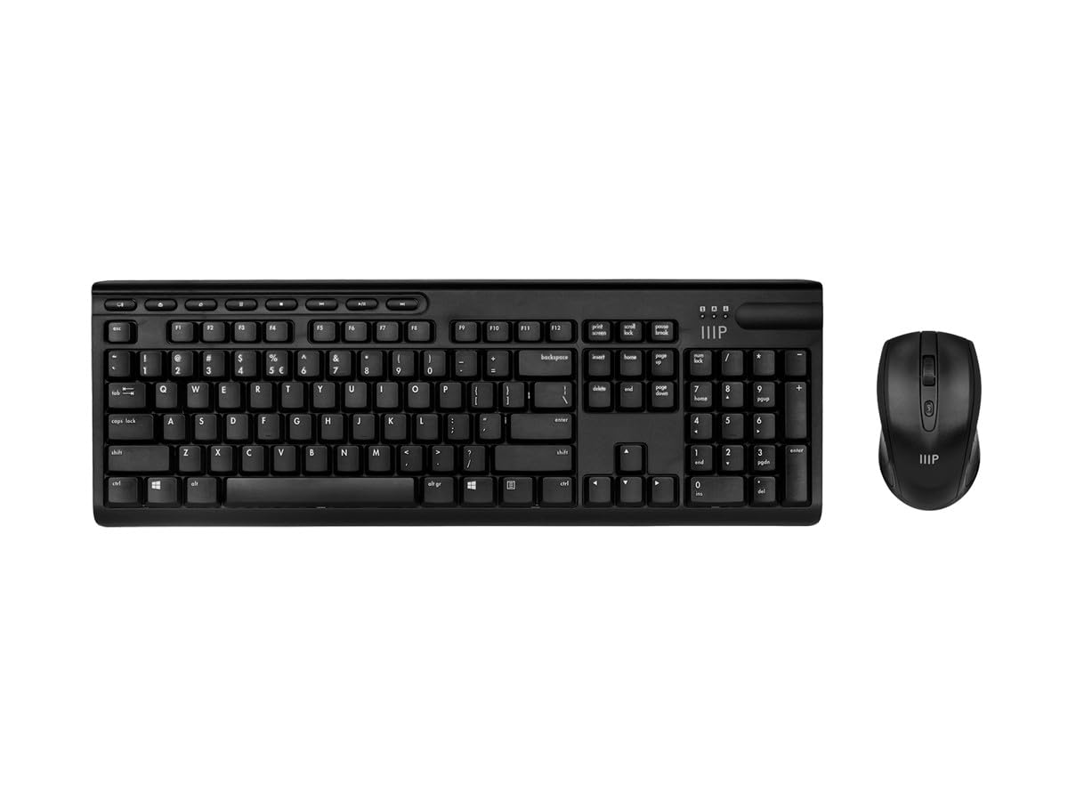 Monoprice Wireless Membrane Keyboard And Optical Mouse Combo