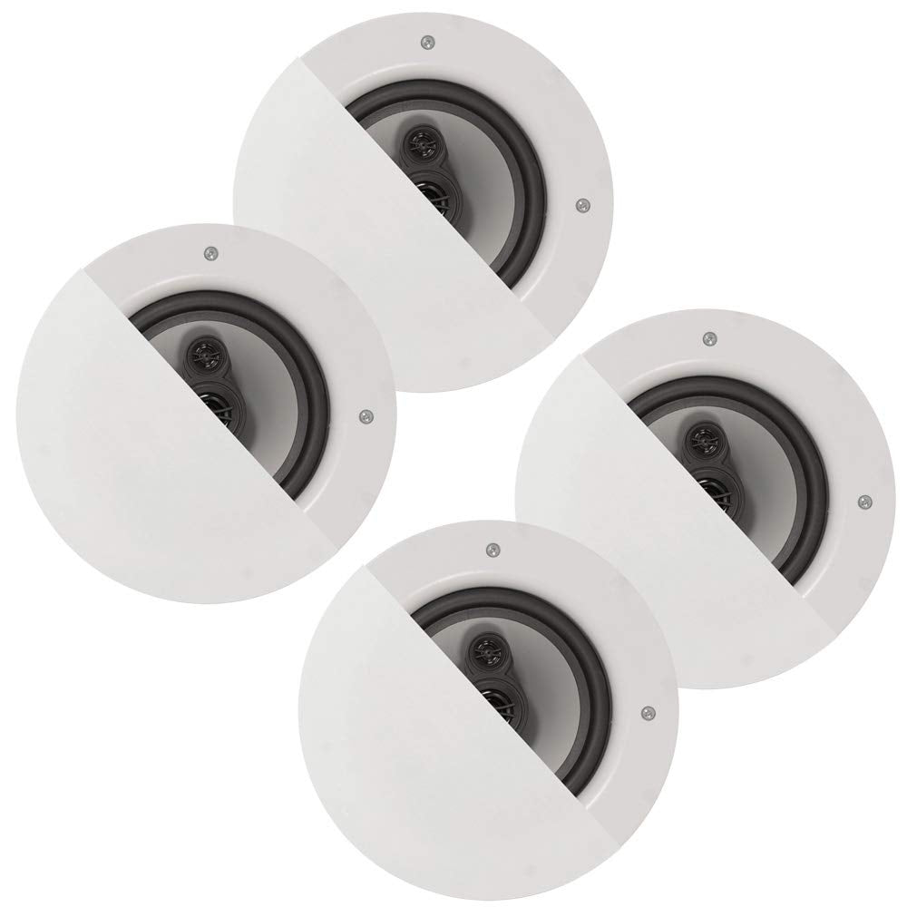 Acoustic Audio CSic64 Frameless in Ceiling 6.5 Speaker 2 Pair Pack 3 Way Home Theater Speakers