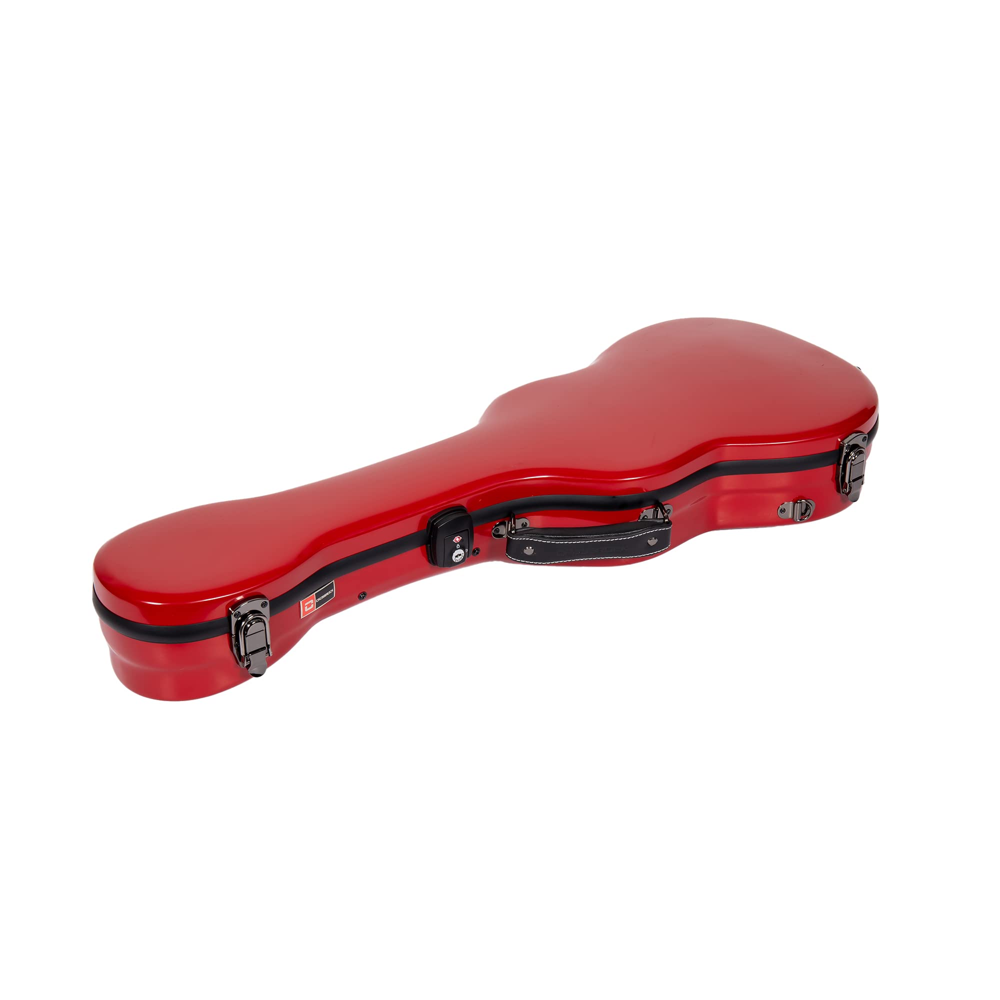 Crossrock Fiberglass Case For Baritone Ukulele With Removable Shoulder Straps & Tsa Lock, Red (Crf2020Burd)