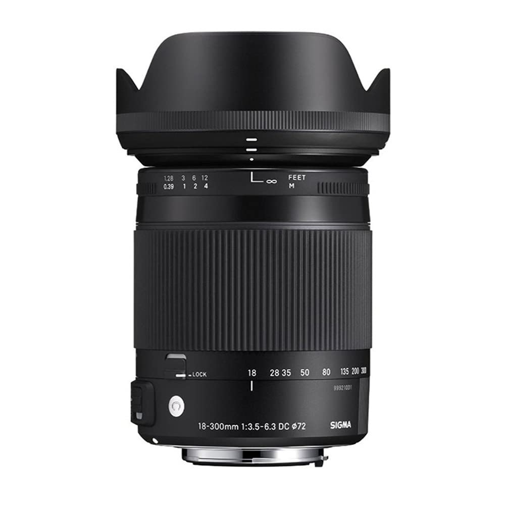 Sigma 886306 18 300Mm F3.5 6.3 Contemporary Dc Macro Os Hsm Lens For Nikon, Black