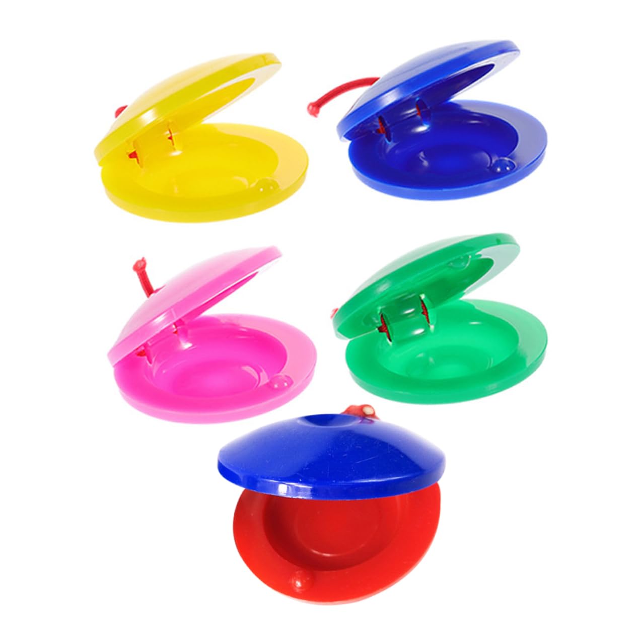 FOYTOKI 5pcs Finger Castanets Musical Material Rhythm Instruments for Early Learning Engaging Handheld Percussion