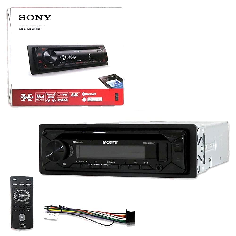 Sony MEX N4300BT Built in Dual Bluetooth Voice Command CD/MP3 AM/FM Radio Front USB AUX Pandora Spotify iHeartRadio iPod/iPhone Siri and Android Controls Car Stereo Receiver