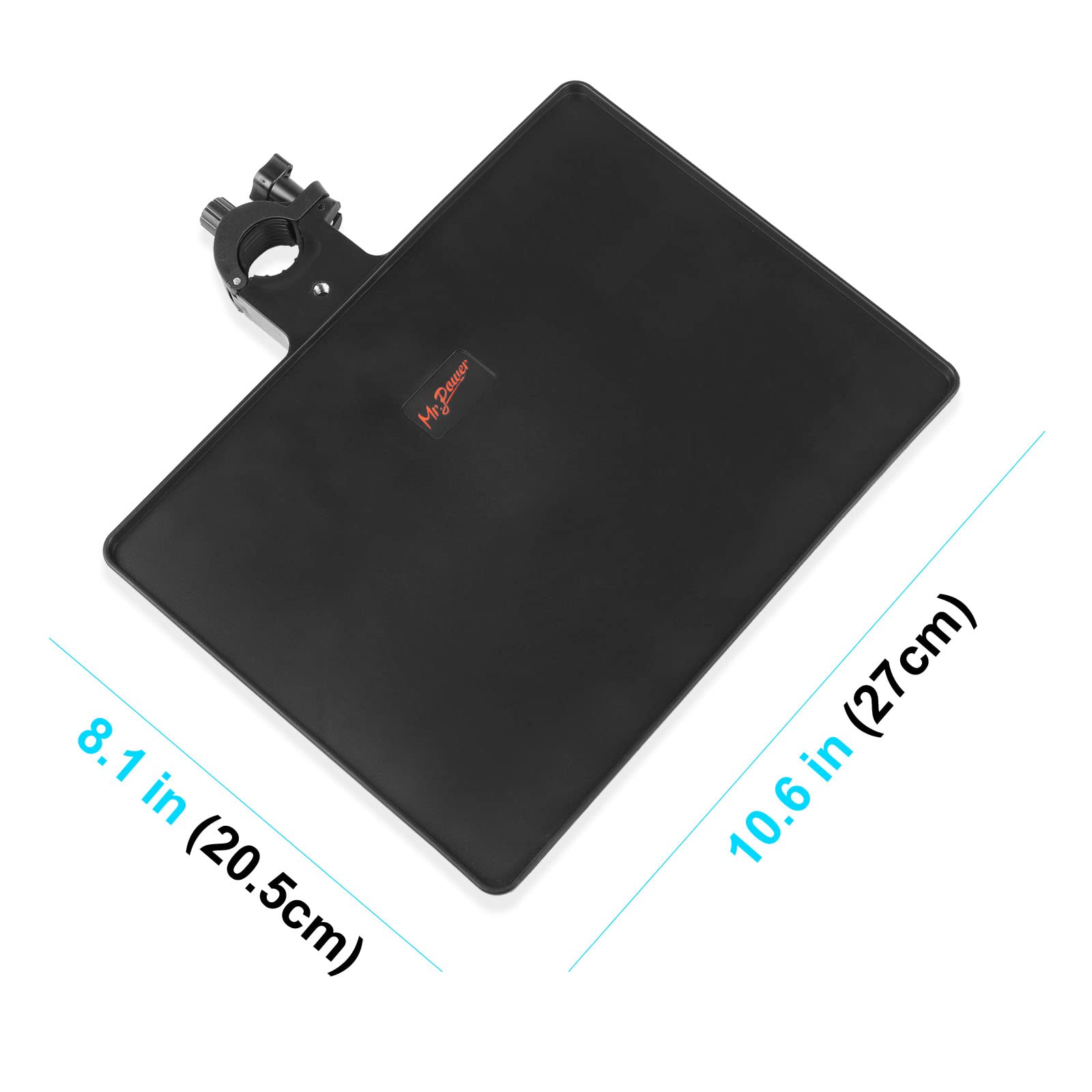 Mr.Power Microphone Stand Plastic Tray With Phone Holder, Mic Stand Clamp On Rack Tray Holder For Most Mic Stands, For Stage, Li