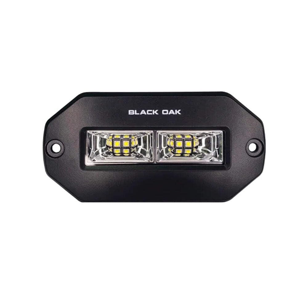 Black Oak 4 Marine Flush Mount Spreader Light - Black Housing - Pro Series 3.0