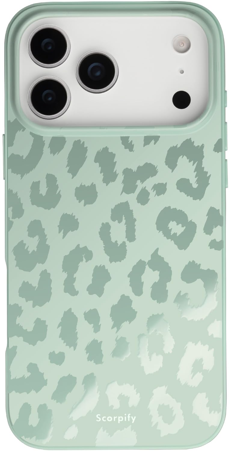 SCORPIFY for iPhone 17 Pro Max Case [Compatible with MagSafe] with Matte Fog Leopard Cheetah Print Design, Cute Magnetic Phone C