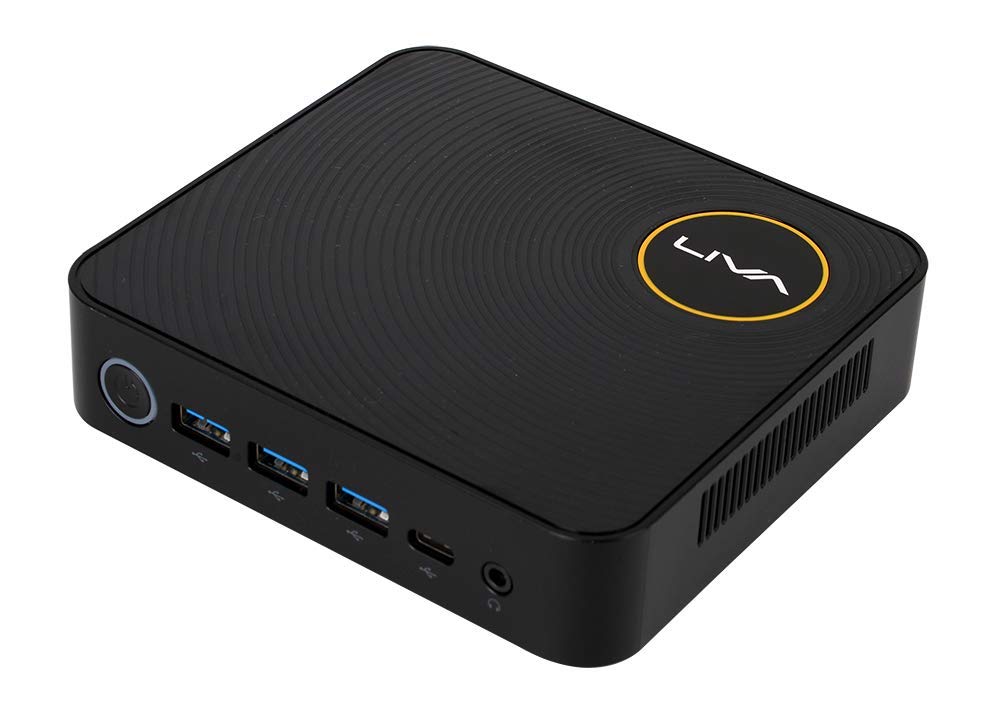 ECS Elitegroup Liva Z Mini PC Computer Intel Celeron N3350 Dual-core, 4GB DDR3L/64GB eMMC, Type C Port, 4K@60Hz HDMI+mDP, WiFi,