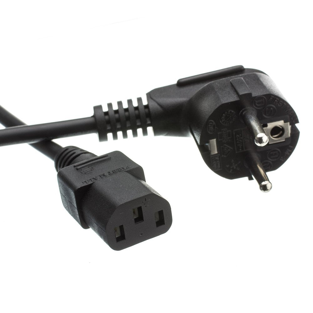 CableWholesale European Computer/Monitor Power Cord, Europlug or CEE 7/16 to C13, VDE Approved, 6 Foot