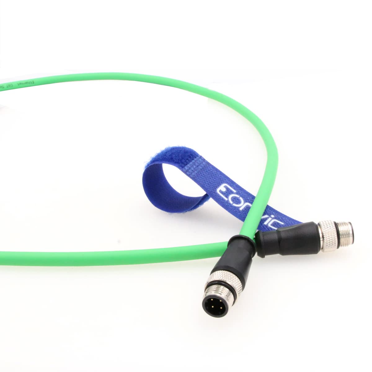 Eonvic Flexible Gigabit Ethernet Cable M12 D Code 4 Pin To 4 Pin Male Cat5E Shielded Networking Cable For Industrial Camera (1M)