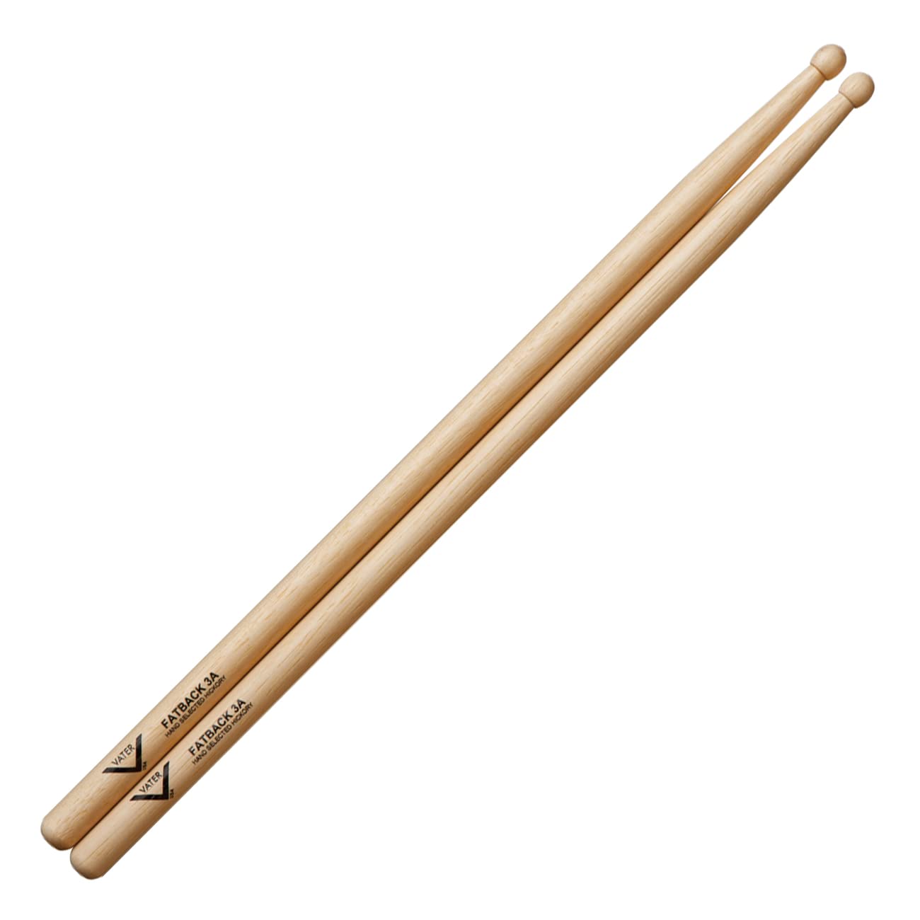 Vater 3A Wood Tip Hickory Drum Sticks, Pair