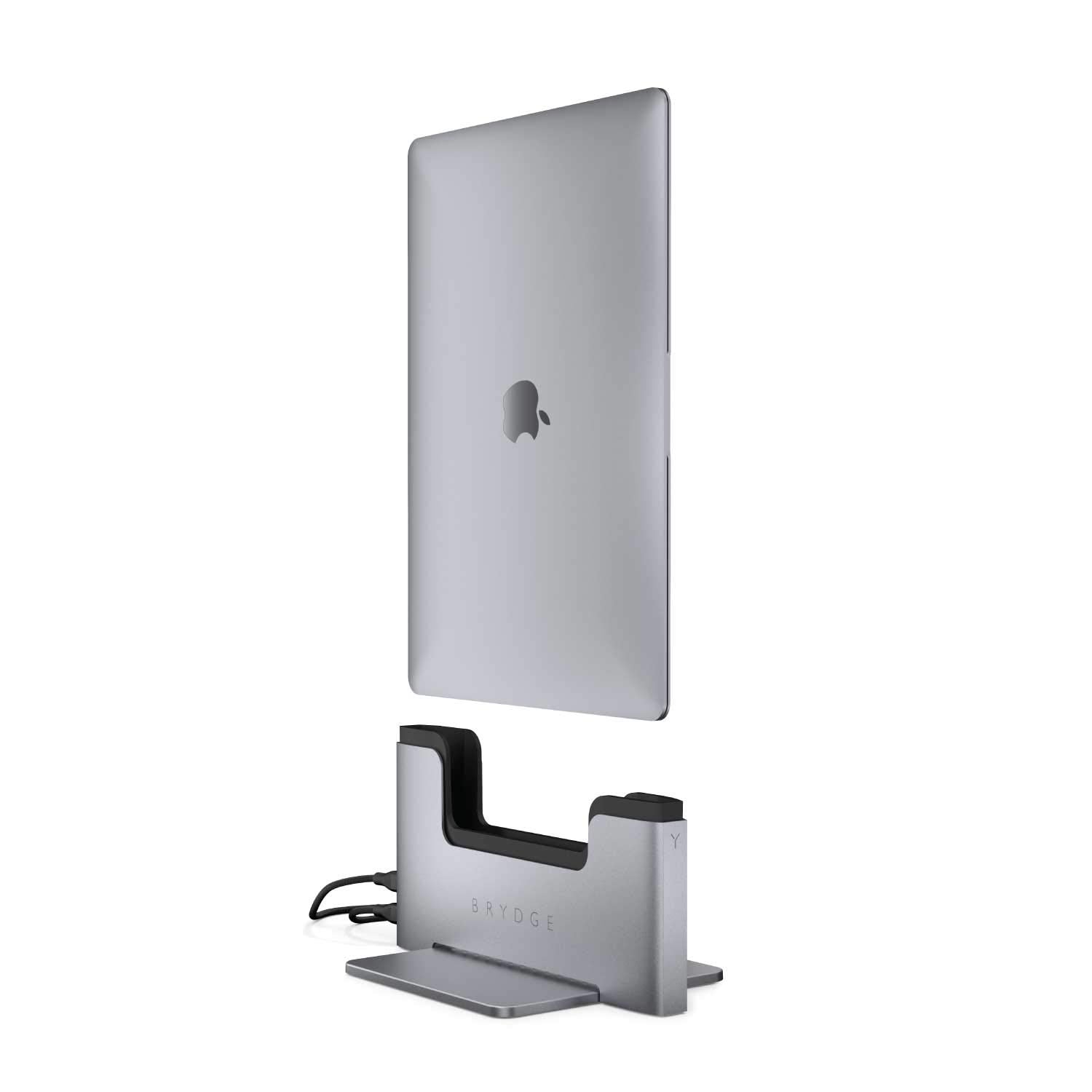 Brydge Space Saving Laptop Stand | Vertical Docking Station | Compatible With 13 Inch Macbook Air (2021 2018) | 2 X Thunderbolt