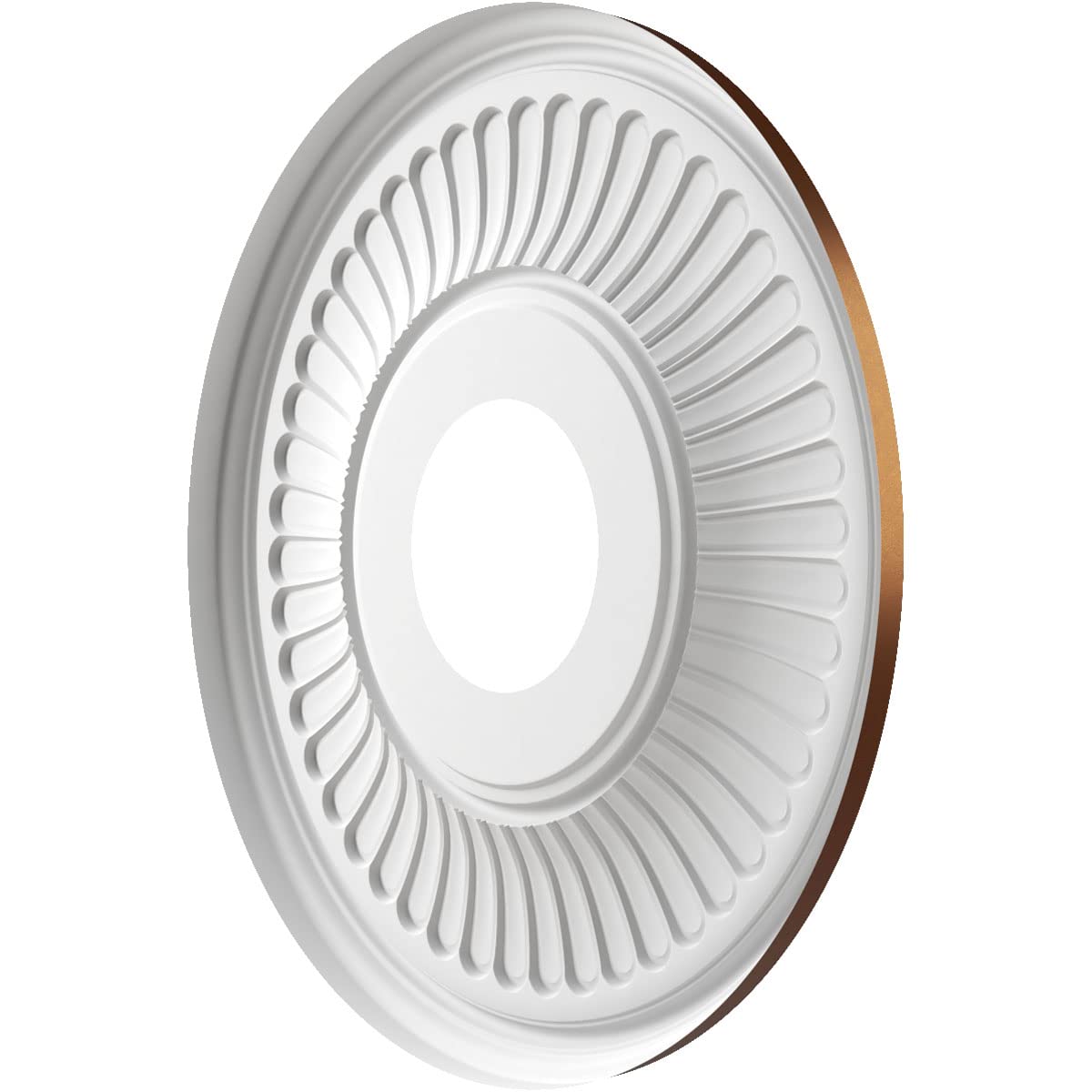 Ekena Millwork Cmp13Becdc Berkshire Thermoformed Pvc Ceiling Medallion (Fits Canopies Up To 5 3/4), 13Od X 3 1/2Id X 3/4P, Metal