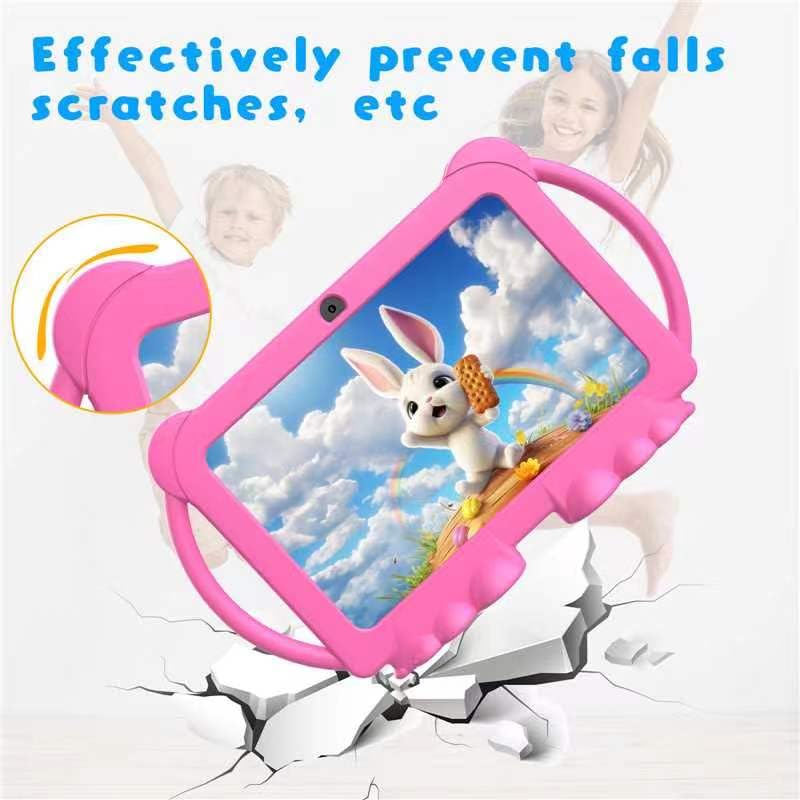 Kids Tablet 7 Inch For Girls, Android 12 Tablets For Kids, 4Gb Ram 32Gb Rom Toddler Tablet, Wifi Bluetooth, Safety Eye Ips Scree