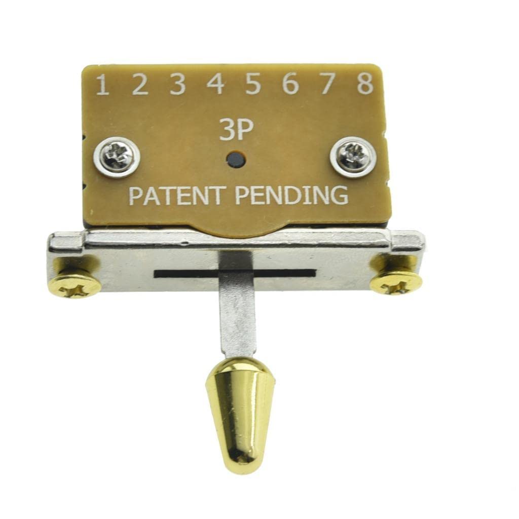 Kaish Heavy Duty 3 Way Guitar Pickup Lever Switch Pickup Selector Switch For Strat Tele With Plastic Gold Tip