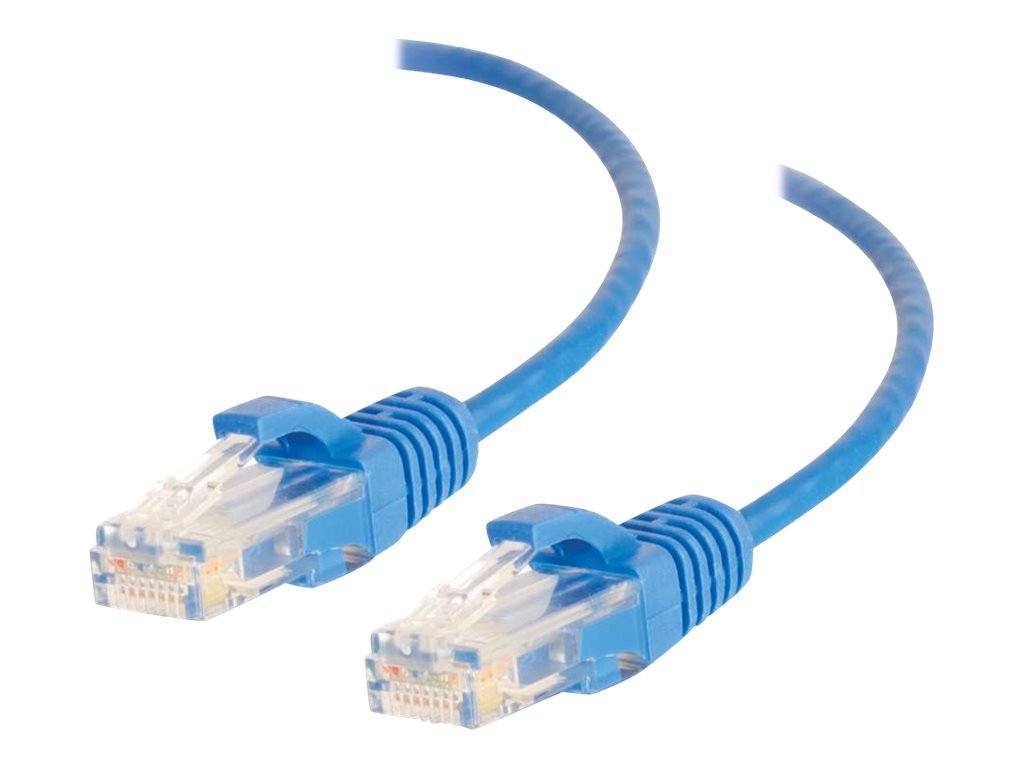 C2G 01077 Cat6 Cable   Snagless Unshielded Slim Ethernet Network Patch Cable, Blue (4 Feet, 1.21 Meters)
