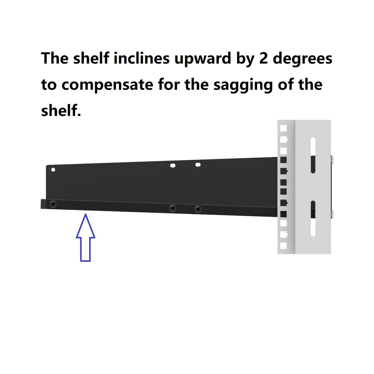 Jingchengmei 2U 19 Inch Universal Vented Rack Mount Cantilever Server Rack Shelf 16 Inch Deep  Disassembled Black (2U16Ind)