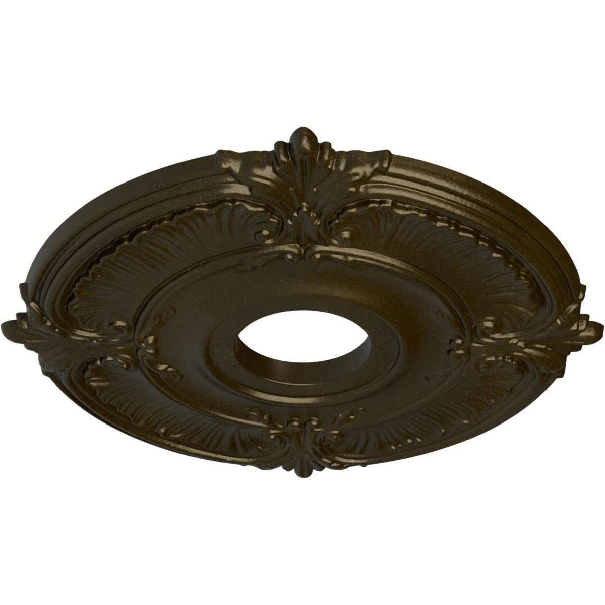 Ekena Millwork Cm18Atggs Attica Ceiling Medallion, 18''Od X 4''Id X 5/8''P (Fits Canopies Up To 5''), Hand Painted Green Gold