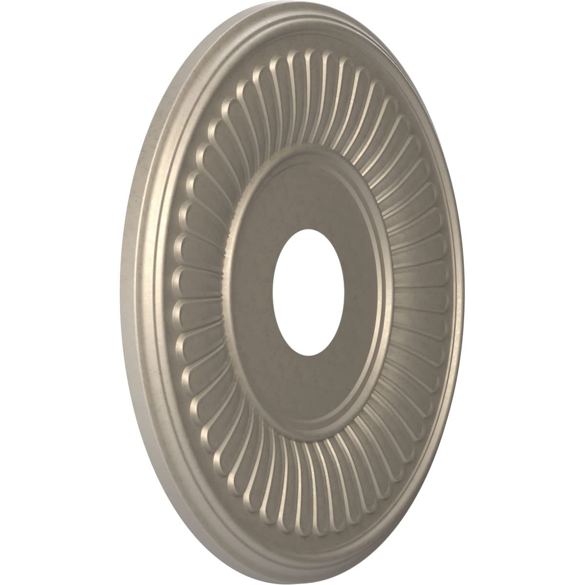 Ekena Millwork Cmp16Becsv Berkshire Thermoformed Pvc Ceiling Medallion (Fits Canopies Up To 7), 16Od X 3 1/2Id X 1P, Metallic Si
