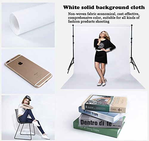 Lylycty 5X7Ft Photography Background Non Woven Fabric Solid Color White Screen Photo Backdrop Studio Photography Props Ly061
