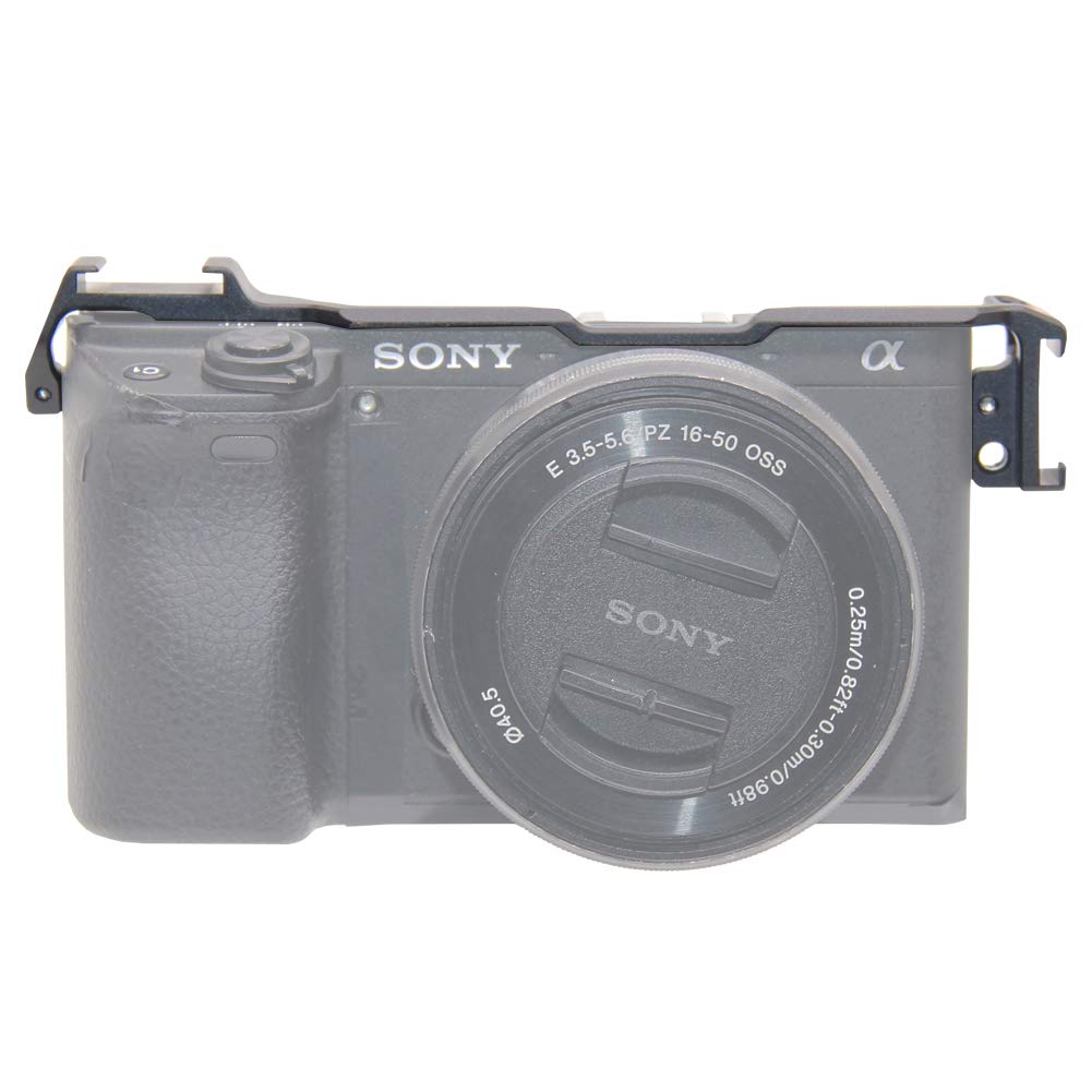 Dual Cold Shoe Adapter Relocation Plate, Easy Hood Microphone Extension Cold Shoe Mount Bracket For Sony Alpha A6400 Ilce 6400 C