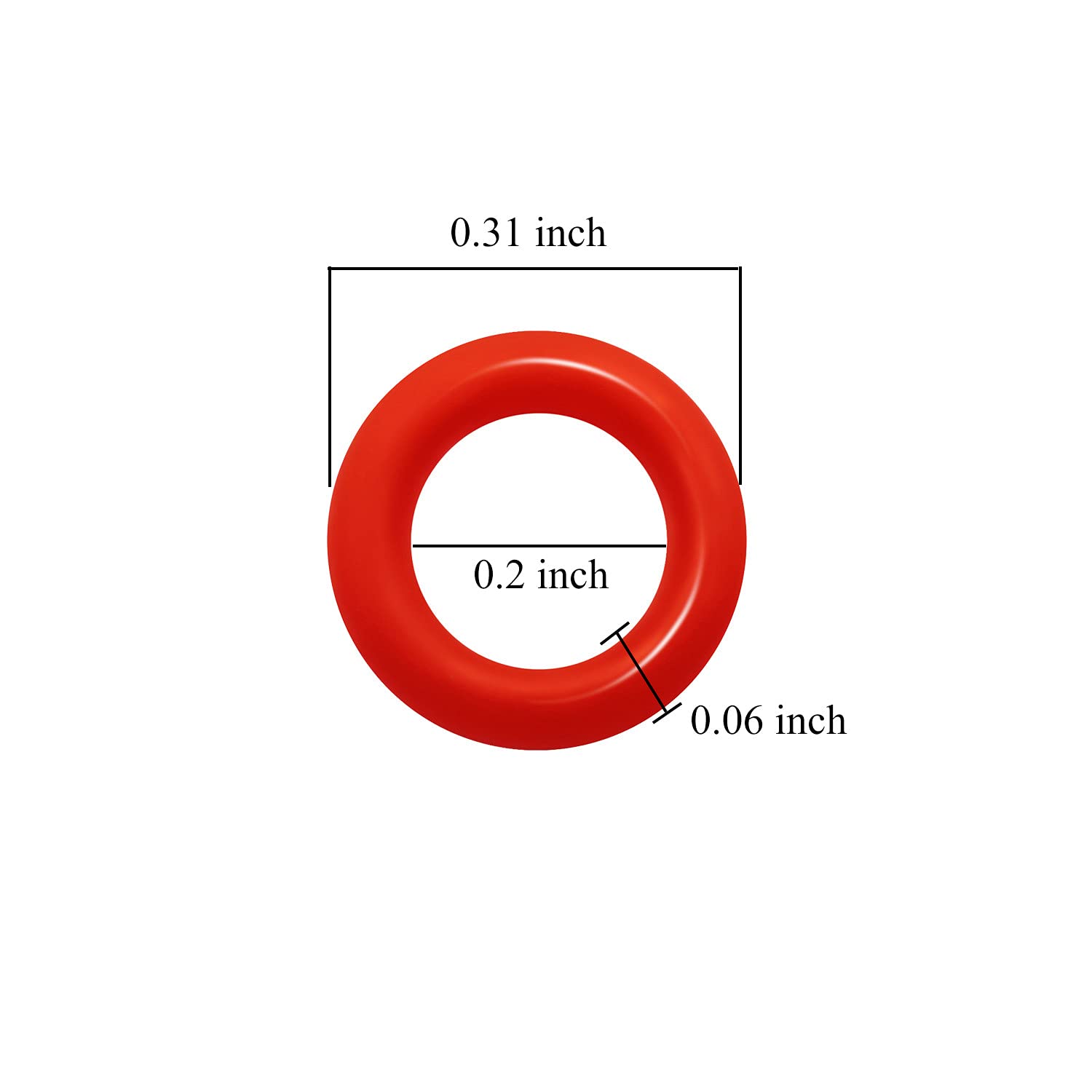 Threebulls 120Pcs Clear Rubber O Ring Keyboard, O Rings Keycaps, Switch Dampeners Keycap, For Cherry Mx Key Switch Keyboards Dampers,Red