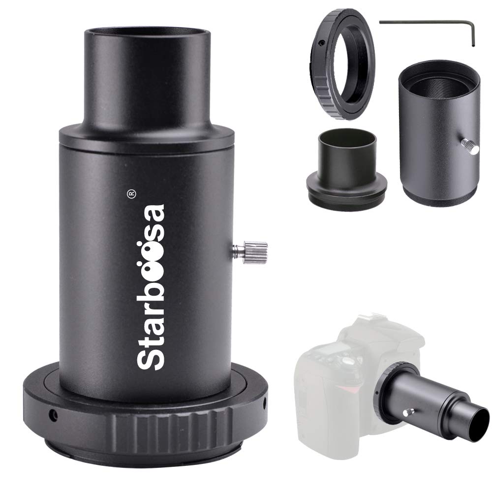 Starboosa 1.25-Inch T Adapter And T2 T Ring Adapter - For Canon Slr Cameras Connected To Telescopes - For Prime-Focus Or Eyepiece-Projection Photography