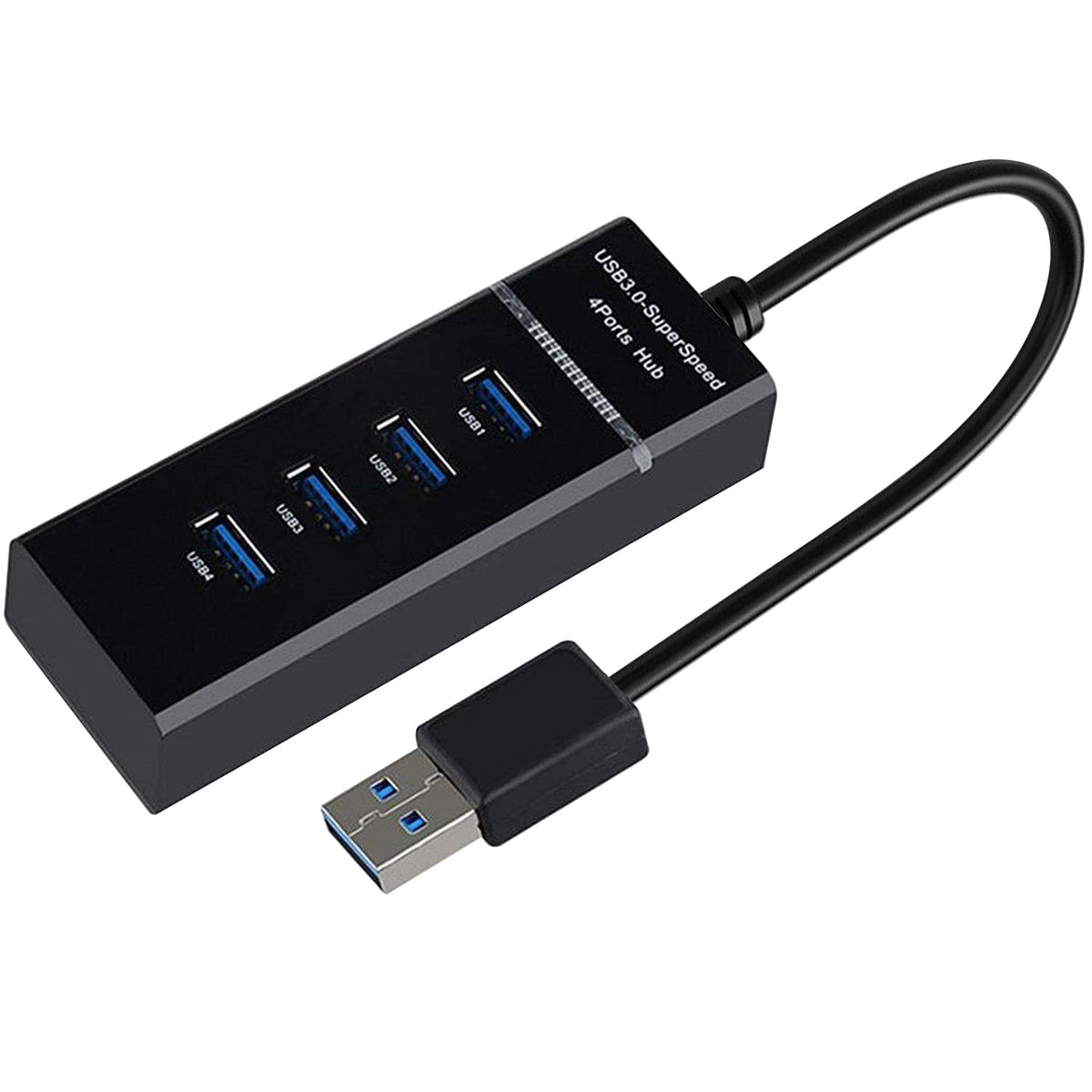 Ayecehi Usb Hub 3.0 Usb Port Splitter,4 Port High Speed Usb Data Hub With Led Indicator For Laptop, Pc, Computer, Mobile Hdd, Ke