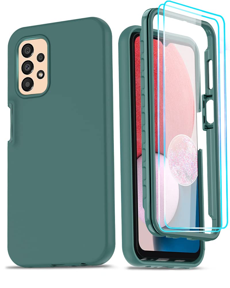 Leyi For Samsung A13 5G Case, Samsung Galaxy A13 5G Case With [2 X Tempered Glass Screen Protector], Full Body Shockproof Soft L