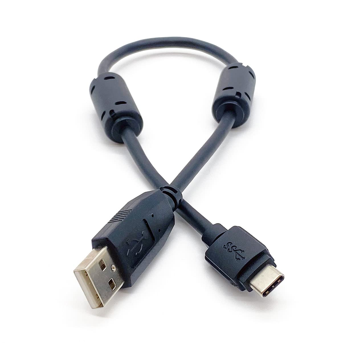 Digirig Shielded Short Usb A To Usb C Cable With Ferrites
