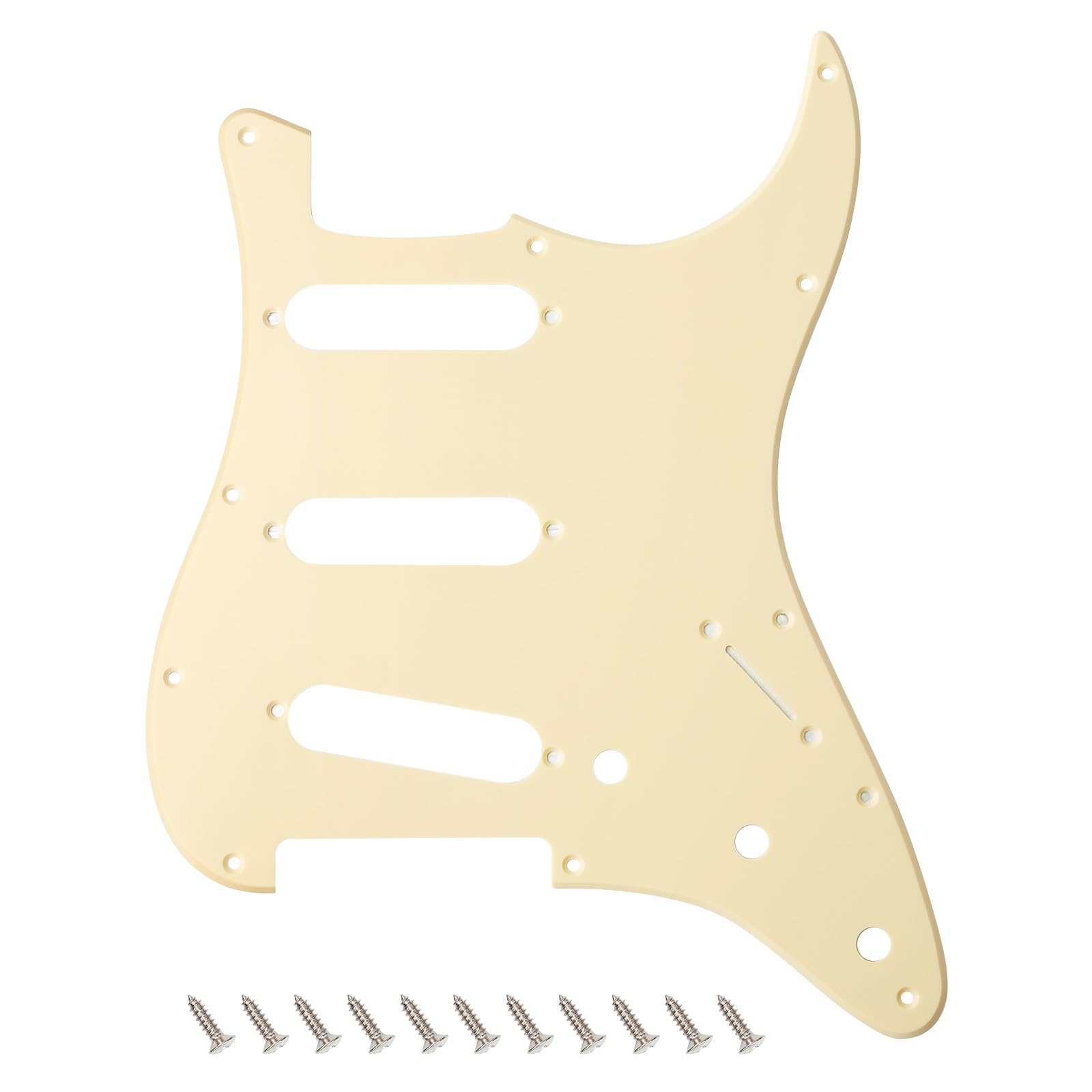Banworks 1 Ply Strat SSS Pickguard 11-Hole Electric Guitar Pickguard Scratch Plate for USA/Mexican Fender Modern Style Standard 