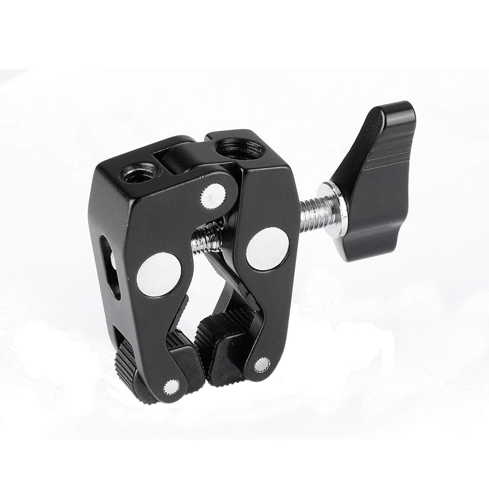 Kayulin Super Crab Clamp With 1/4'' 20 Mounting Points For Photo Studio Kit(2 Piece,Black)