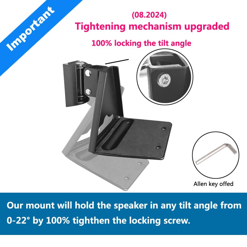 Emaquin Wall Mount Bracket For Sonos Era 300 Speaker (Swivel And Tilt,Sturdy Metal,Enduring Paint Finish,Easy To Intall,Compatib