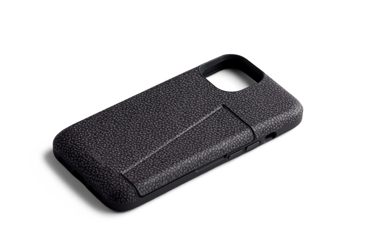 Bellroy Phone Case For Iphone 14 Plus With Card Holder (Leather Iphone Cover, Soft Microfiber Lining) - Stellarblack