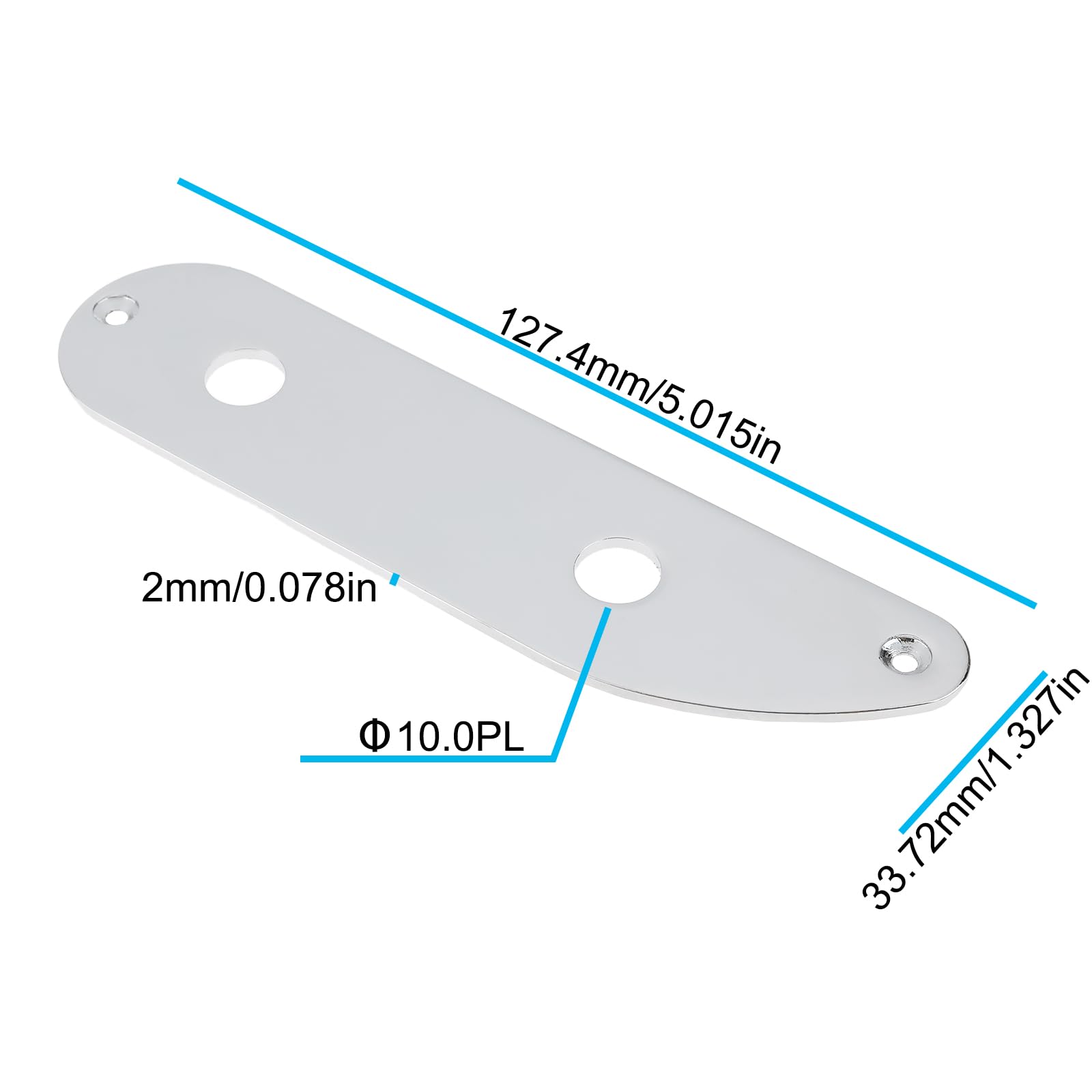 Create Idea Bass Control Plate 2 Holes Compatible With Cts Potentiometers Compatible With Tele Bass