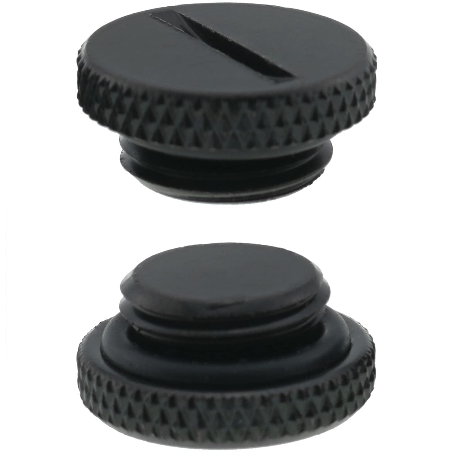 Mutai G1/4 Plug 4Pcs G1/4 Inch Water Stopper Black Brass Flat Plug Stop Fitting With O Ring For Pc Water Cooling Systems