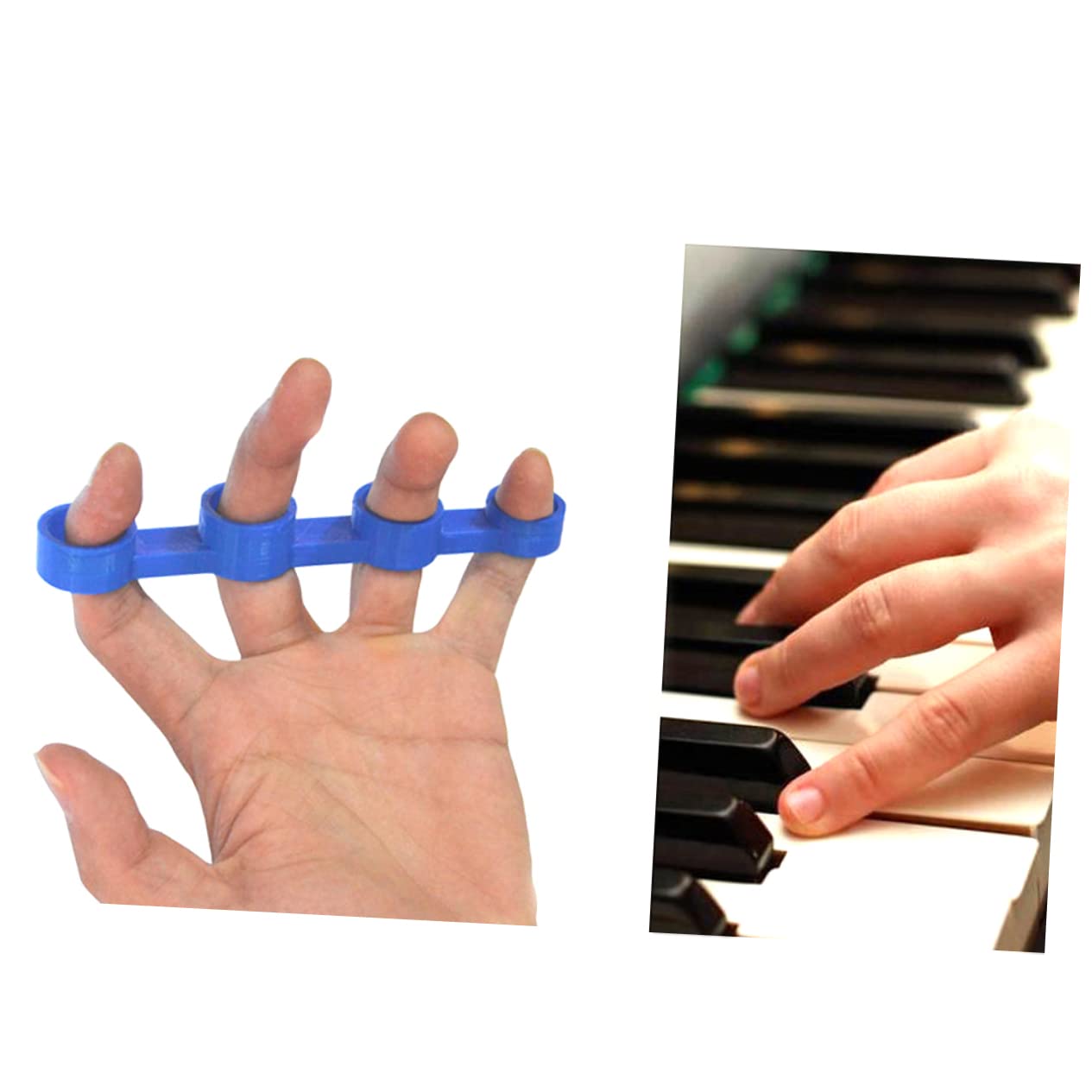 Vaguelly Hand Grip Exerciser Hand Strengthener Grip Guitar Finger Expander Guitar Span Practice Finger Expansion Sleeves Finger